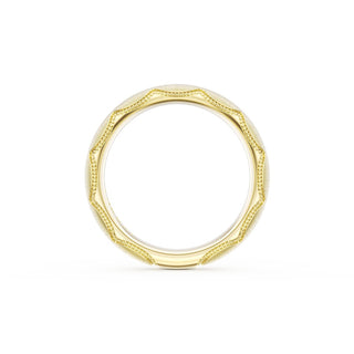 Satin Finish Wedding Band in 18kt Yellow Gold