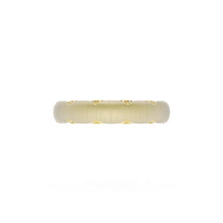 Satin Finish Wedding Band in 18kt Yellow Gold