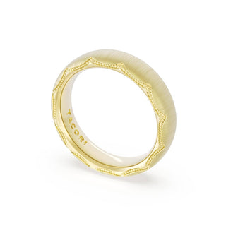 Satin Finish Wedding Band in 14kt Yellow Gold