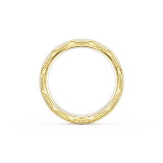 Satin Finish Wedding Band in 18kt Yellow Gold