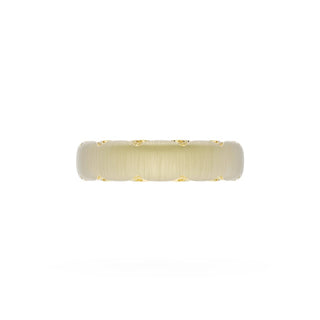 Satin Finish Wedding Band in 18kt Yellow Gold