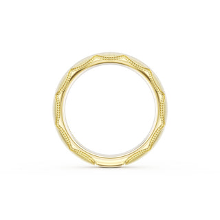 Satin Finish Wedding Band in 18kt Yellow Gold