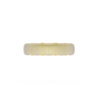 Satin Finish Wedding Band in 18kt Yellow Gold