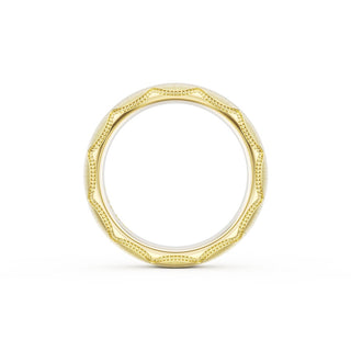 Satin Finish Wedding Band in 18kt Yellow Gold