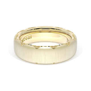 Satin Finish Wedding Band in 18kt Yellow Gold
