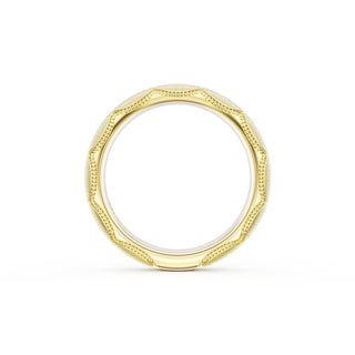Satin Finish Wedding Band in 18kt Yellow Gold
