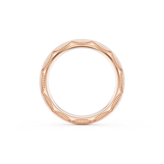 Satin Finish Wedding Band in 18kt Rose Gold