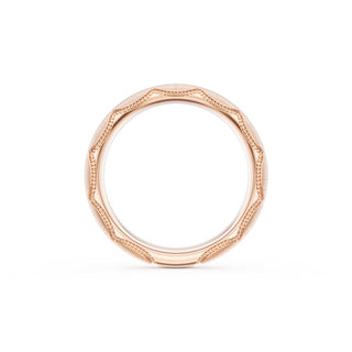 Satin Finish Wedding Band in 18kt Rose Gold