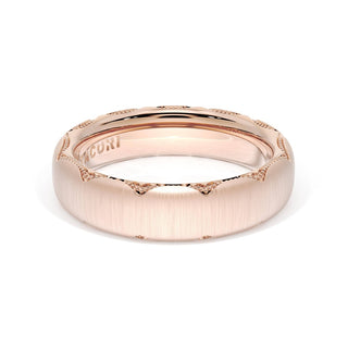 Satin Finish Wedding Band in 18kt Rose Gold