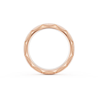 Satin Finish Wedding Band in 18kt Rose Gold