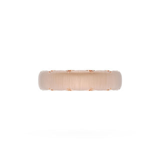 Satin Finish Wedding Band in 18kt Rose Gold
