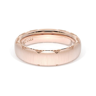 Satin Finish Wedding Band in 18kt Rose Gold