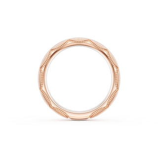 Satin Finish Wedding Band in 18kt Rose Gold