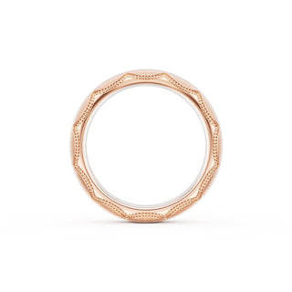 Satin Finish Wedding Band in 18kt Rose Gold