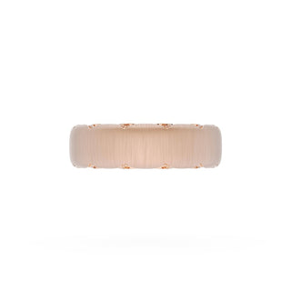Satin Finish Wedding Band in 18kt Rose Gold