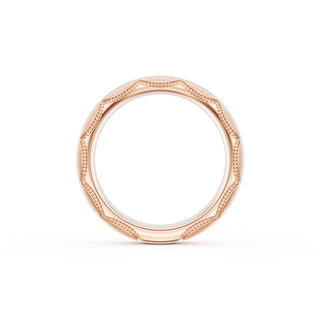 Satin Finish Wedding Band in 18kt Rose Gold