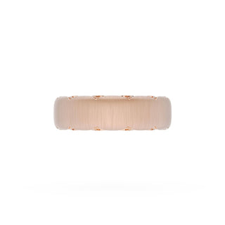 Satin Finish Wedding Band in 18kt Rose Gold