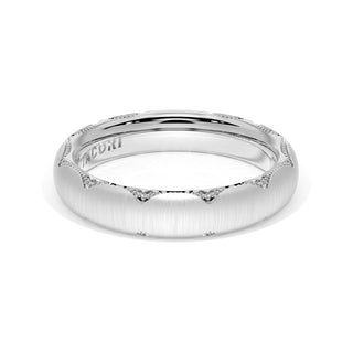 Satin Finish Wedding Band in Platinum