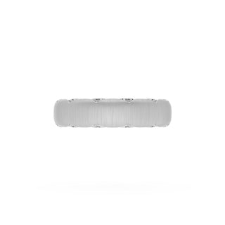 Satin Finish Wedding Band in Platinum