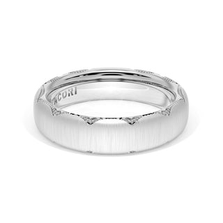 Satin Finish Wedding Band in Platinum