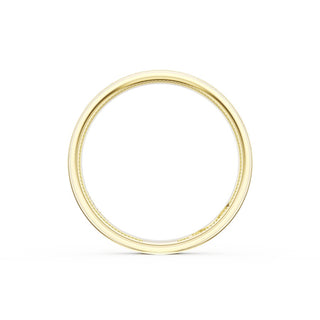 Flat Brush Finish Wedding Band in 18kt Yellow Gold & Platinum