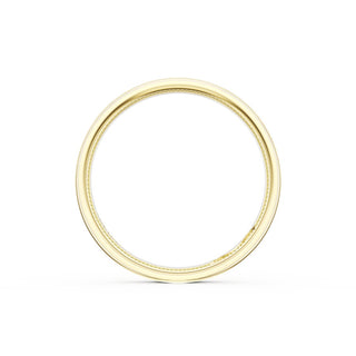 Flat Brush Finish Wedding Band in 18kt Yellow Gold & Platinum