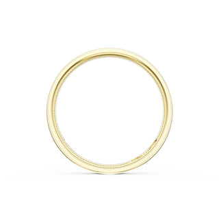 Flat High Polish Finish Wedding Band in 18kt Yellow Gold & 18kt White Gold