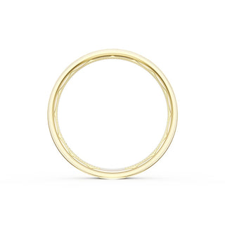 Flat Brush Finish Wedding Band in 18kt Yellow Gold & 18kt White Gold
