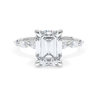 Emerald Solitaire Engagement Ring