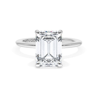 Emerald Solitaire Engagement Ring