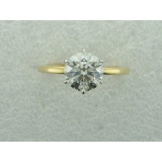 2.00CT LG RND 14KYW SOLITAIRE E/R