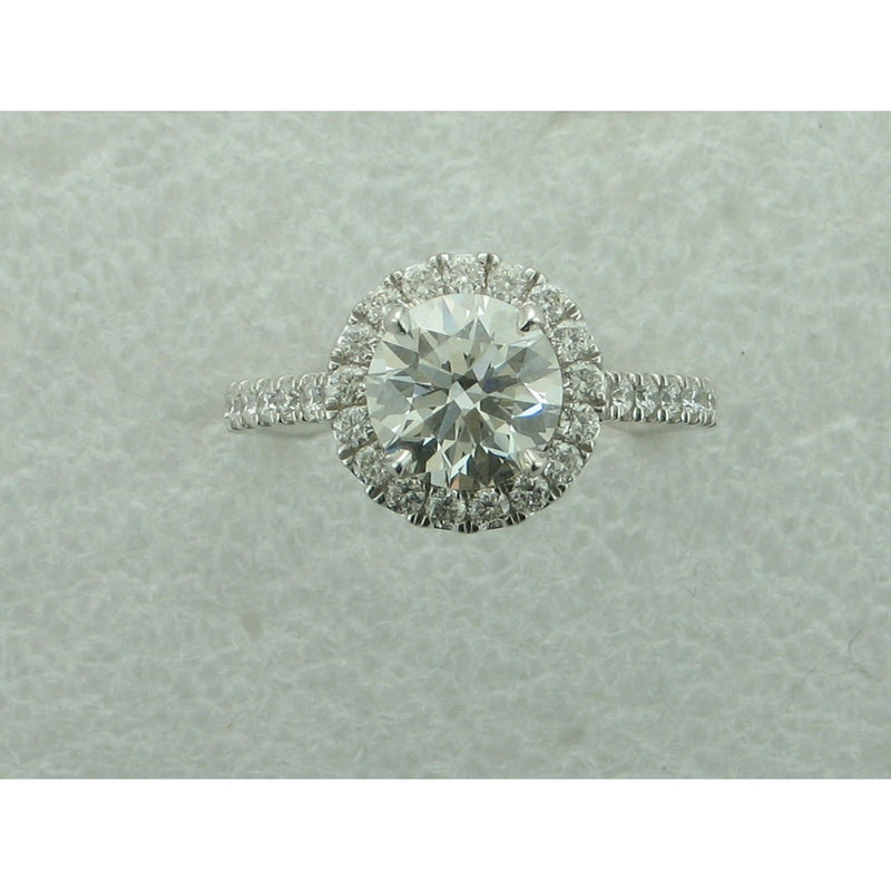 2.00CT LG RND 14KW HALO E/R
