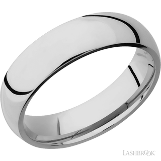 6 mm wide Domed Titanium band.