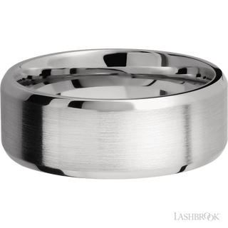 8 mm wide Beveled Cobalt Chrome band.
