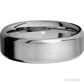 7 mm wide Beveled Titanium band.