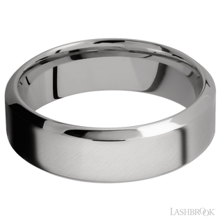 7 mm wide High Bevel Titanium band.