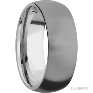 8 mm wide Domed Titanium band.