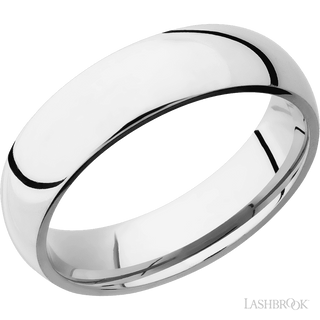 6 mm wide Domed Cobalt Chrome band.