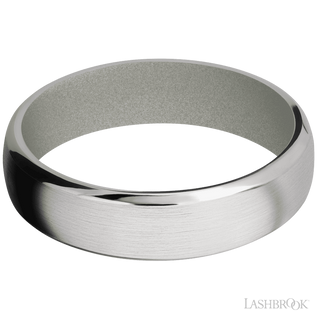 6 mm wide Domed Bevel Cobalt Chrome band featuring a Gun Metal Grey sleeve.