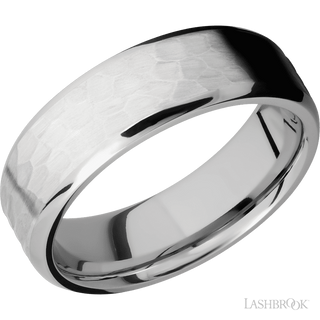 7 mm wide Beveled Cobalt Chrome band.