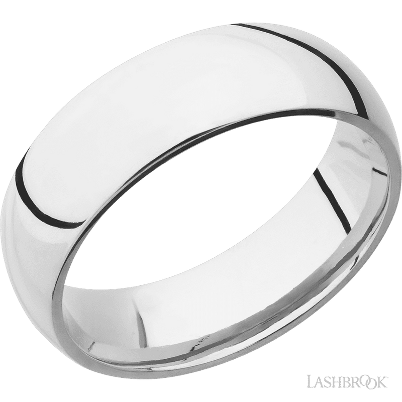 7 mm wide Domed Cobalt Chrome band.