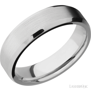 6 mm wide Beveled Platinum band.