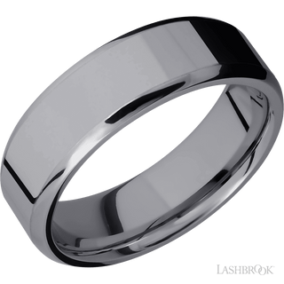 7 mm wide Beveled Tantalum band.