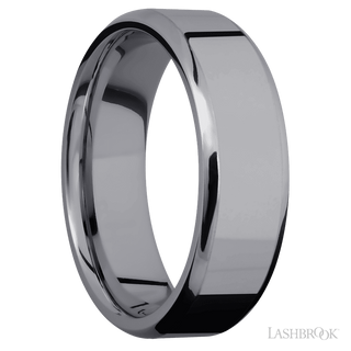 7 mm wide Beveled Tantalum band.