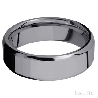 7 mm wide Beveled Tantalum band.