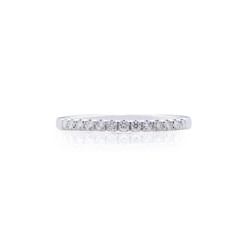 Classique Creations Diamond Split Prong Less Than Halfway Band Z1101B