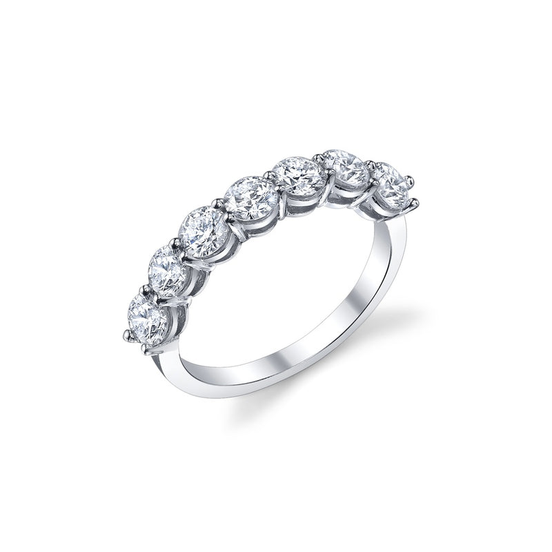 Classique Creations Double Shared Prong Diamond Halfway Band RA349B100