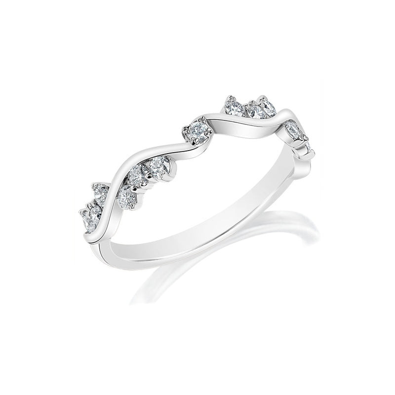 Classique Creations Clusters and Waves Wedding Ring Z1735B