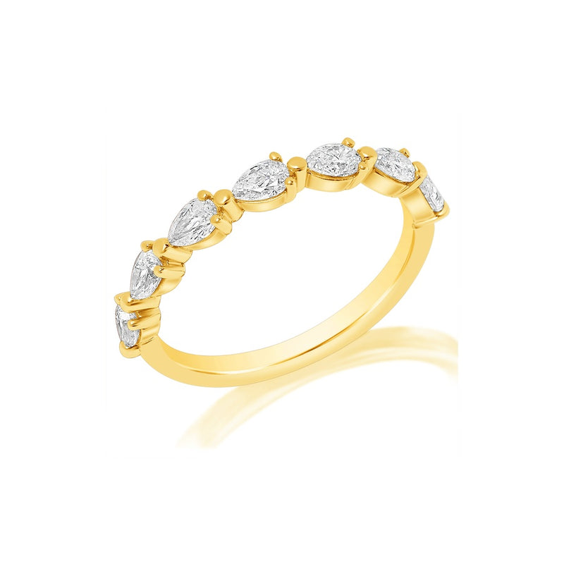 Classique Creations Pear Diamond Shared Prong Wedding Band Z2068B-YG4