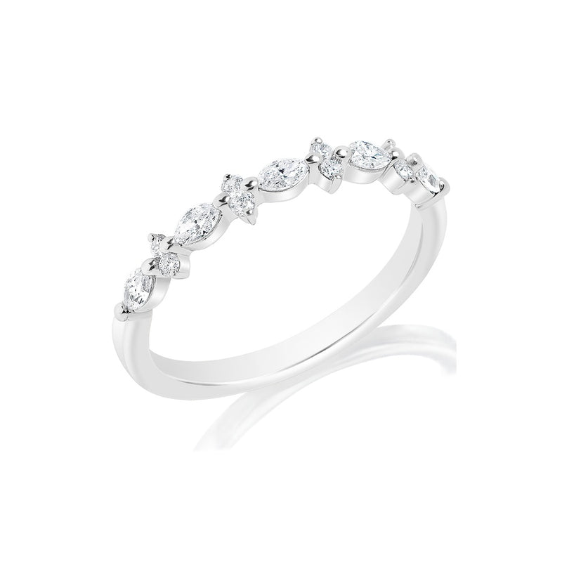 Classique Creations Marquise and Round Diamond Anniversary Ring Z2098B